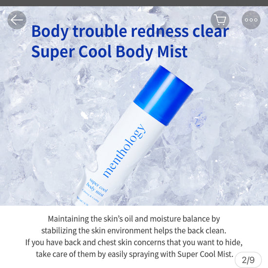 Menthology Super Cooler Body Mist 200 ml